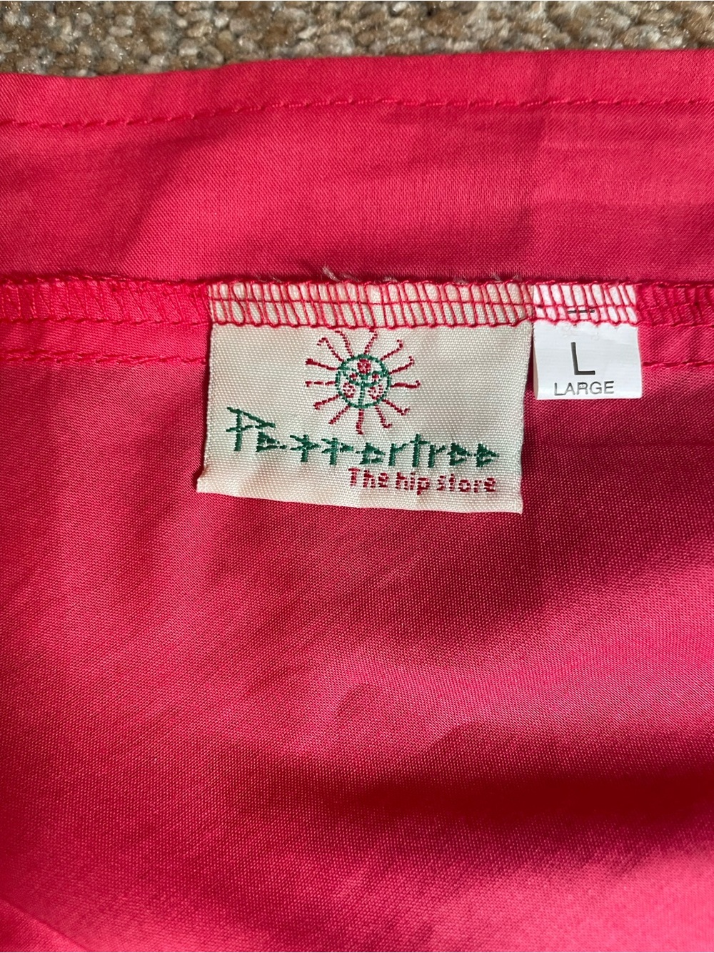 VTG Peppertree Pink Spaghetti Strap Tunic Top/Dress W/ Geometric Pattern Sz L - Picture 9 of 9